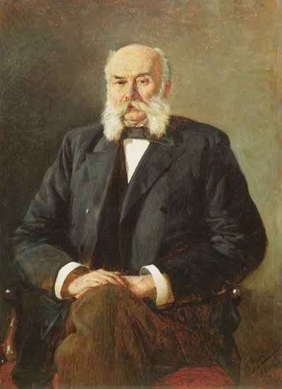 Portret van Ivan Gontcharov, 1888 door Nikolai Aleksandrovich Yaroshenko